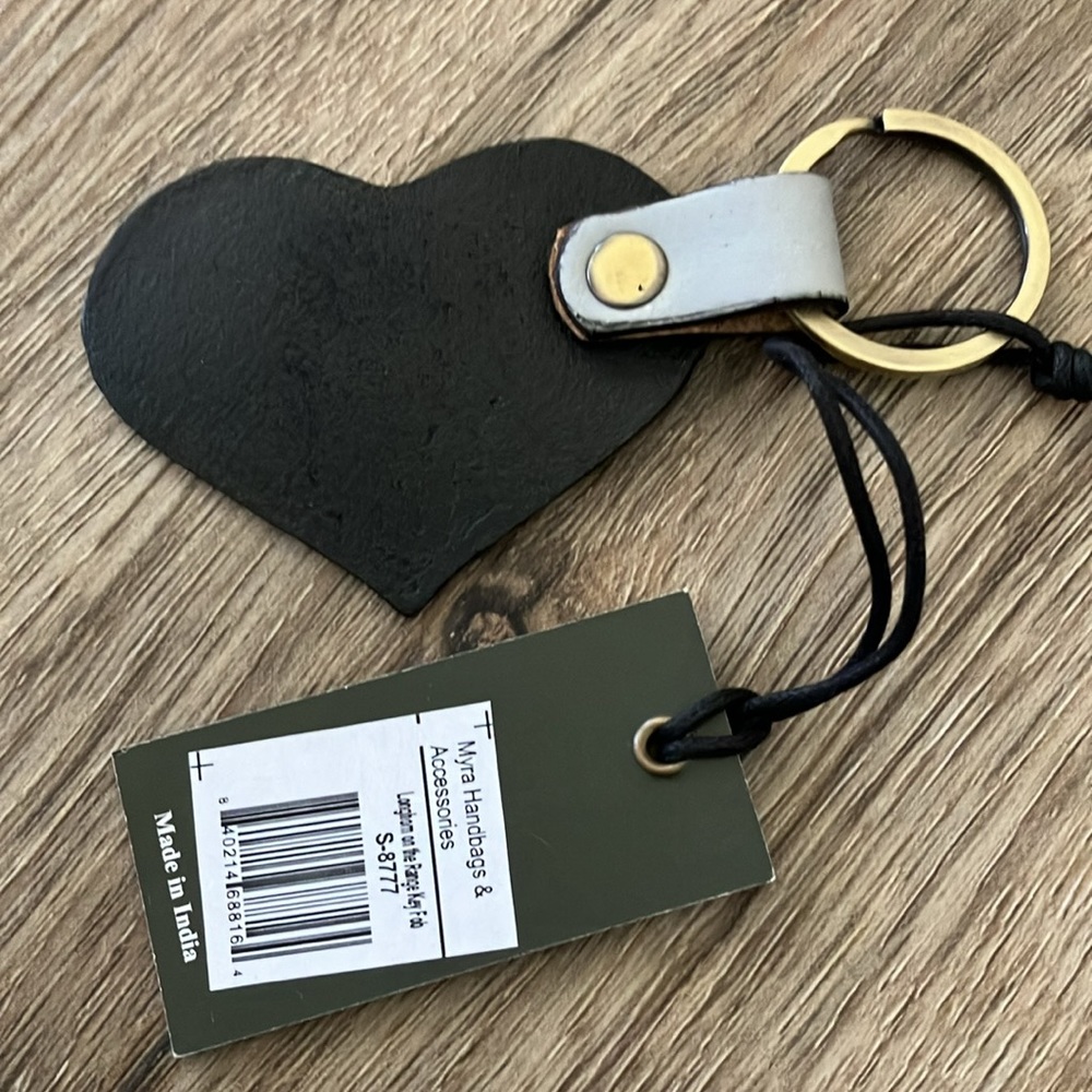 NWT MYRA BAG “Longhorn on the Range” Leather Key Fob. - Picture 3 of 4